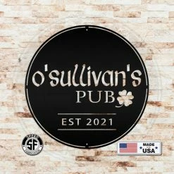Speed Fabrication Bar And Pub Custom Metal Signs Personalized Family Pub With Established Date Metal Sign