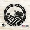 Speed Fabrication Farm Metal Signs Personalized Farm Name And Established Date Metal Sign
