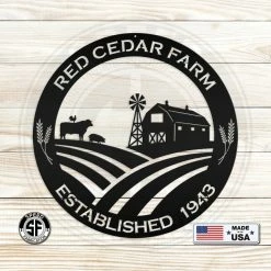 Speed Fabrication Farm Metal Signs Personalized Farm Name And Established Date Metal Sign