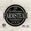 Speed Fabrication Personalized Family Farmstead With Established Date Metal Sign Farm Metal Signs