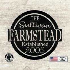 Speed Fabrication Personalized Family Farmstead With Established Date Metal Sign Farm Metal Signs