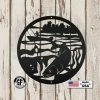 Speed Fabrication Hunting & Fishing Metal Signs Fishing Scene Metal Sign