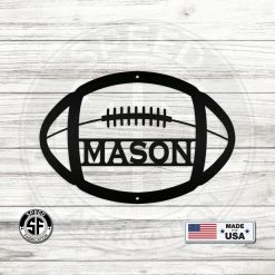 Speed Fabrication Personalized Football Metal Sign Sports Wall Art