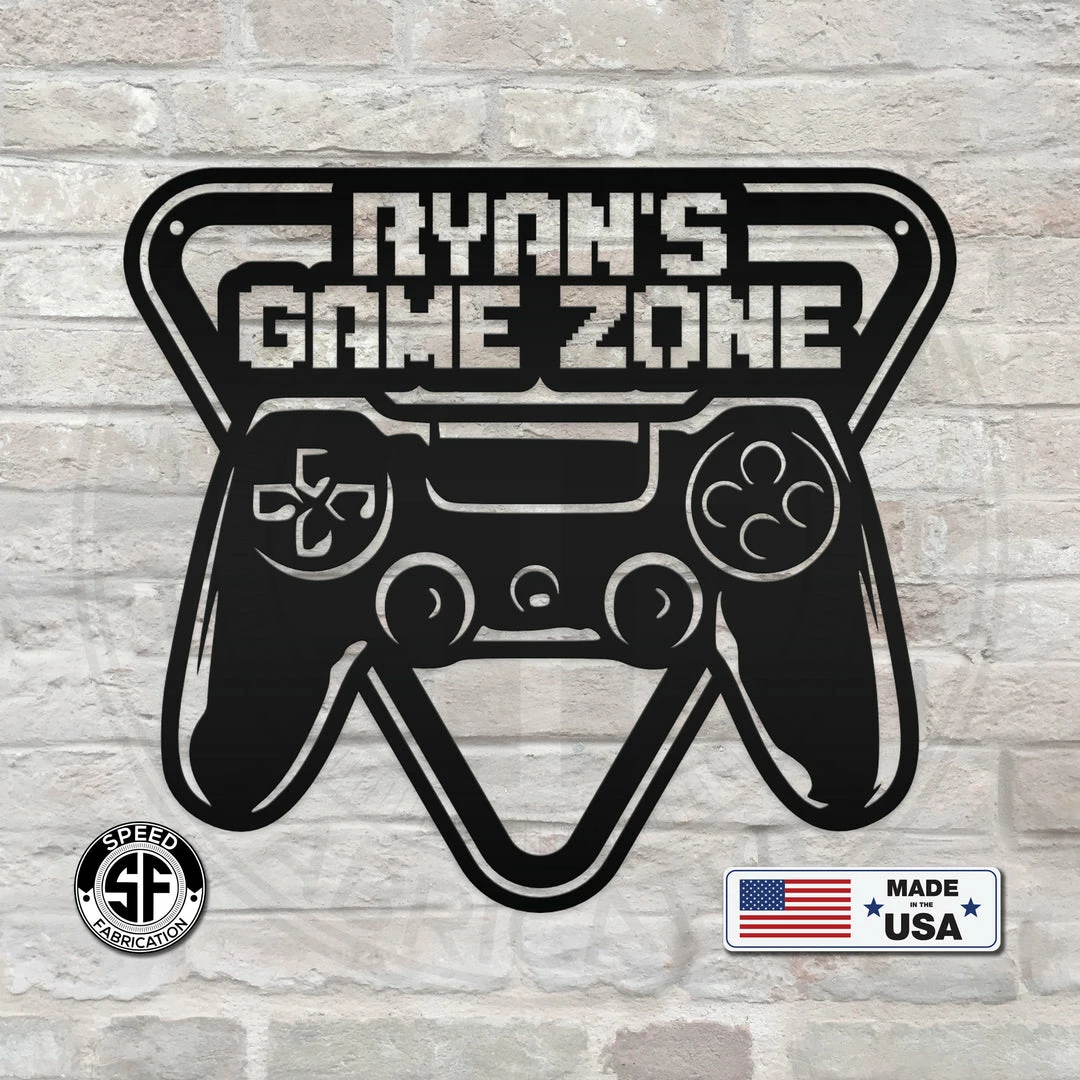 Speed Fabrication Personalized Game Zone Metal Sign