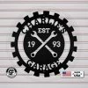Speed Fabrication Garage Metal Signs Personalized Gear Garage Name Metal Sign