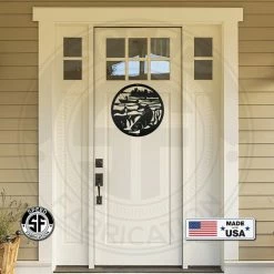 Speed Fabrication Hunting & Fishing Metal Signs Fishing Scene Metal Sign