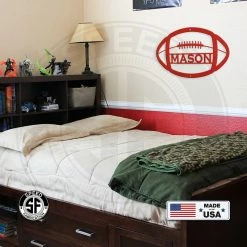 Speed Fabrication Personalized Football Metal Sign Sports Wall Art