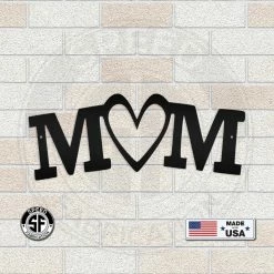 Speed Fabrication Home Decor & Gifts Mom Heart Love Monogram