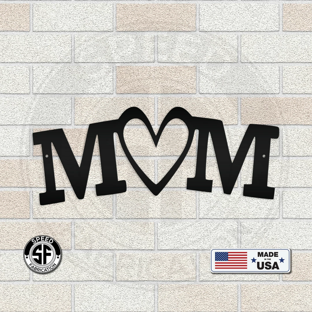 Speed Fabrication Home Decor & Gifts Mom Heart Love Monogram