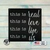 Speed Fabrication Heart/Love Metal Signs This Is Real This Is Love This Is Life This Is Us Home Decor Metal Sign