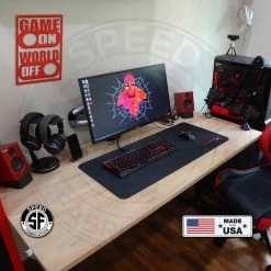 Speed Fabrication Game On, World Off - Gaming Room Decor Baby & Kids Metal Wall Signs