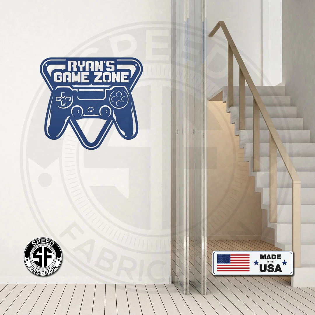 Speed Fabrication Personalized Game Zone Metal Sign
