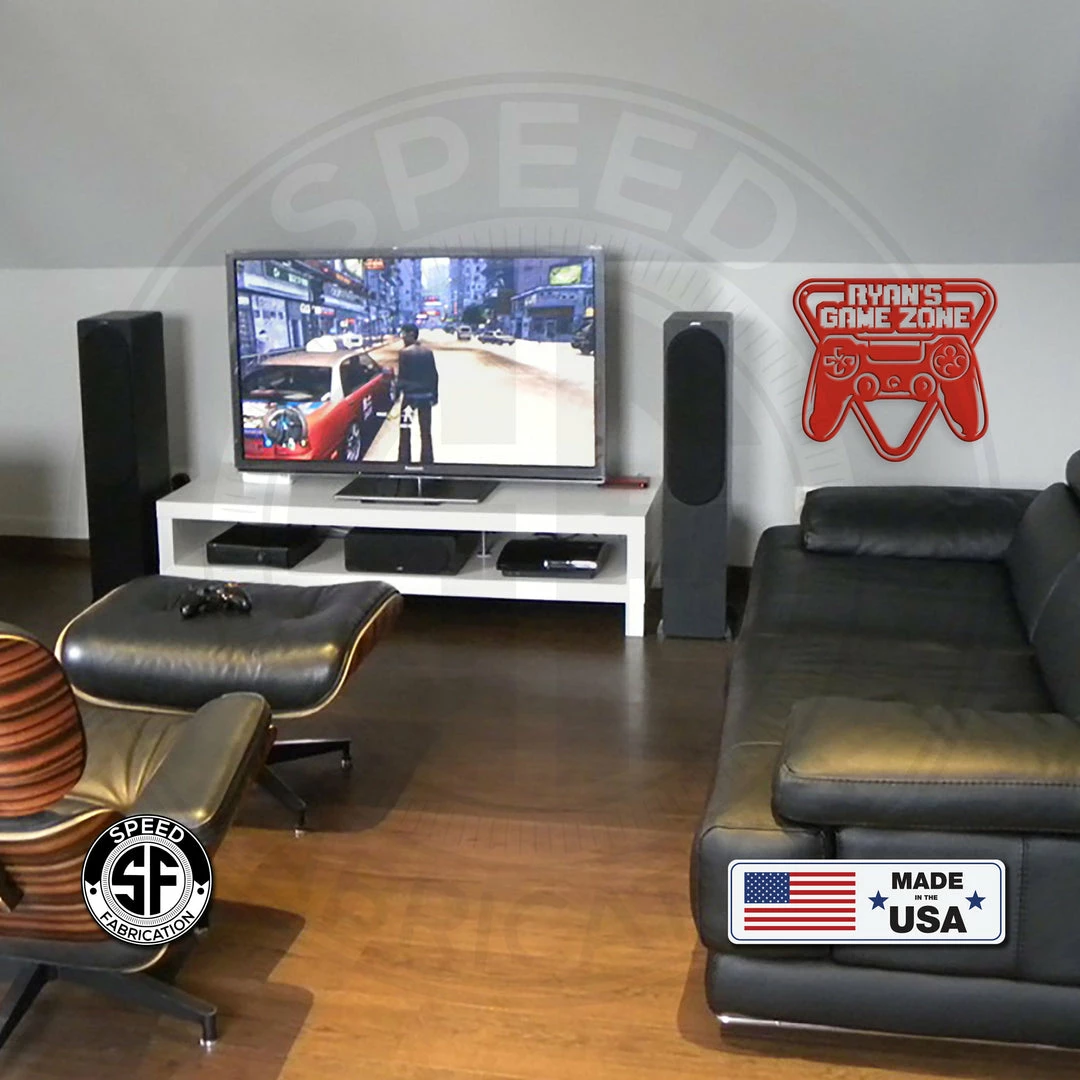 Speed Fabrication Personalized Game Zone Metal Sign