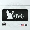 Speed Fabrication Cat Love Metal Sign