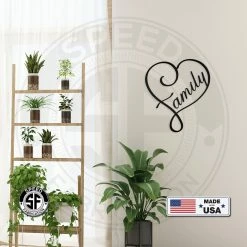 Speed Fabrication Home Decor & Gifts Heart Family Wall Art