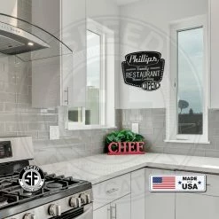 Speed Fabrication Personalized Family Restaurant Kitchen Metal Sign