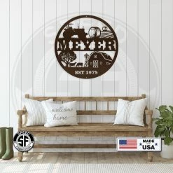 Speed Fabrication Farm Metal Signs Personalized Farm Monogram With Established Date Metal Sign