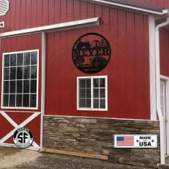 Speed Fabrication Farm Metal Signs Personalized Farm Monogram With Established Date Metal Sign