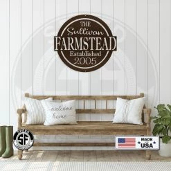 Speed Fabrication Personalized Family Farmstead With Established Date Metal Sign Farm Metal Signs