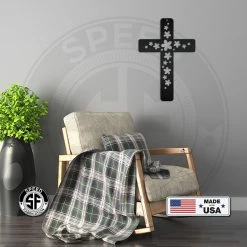 Speed Fabrication Flower Metal Cross Sign Religious Metal Signs