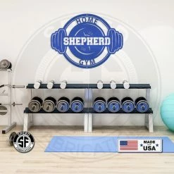 Speed Fabrication Custom Barbell Home Gym Sign