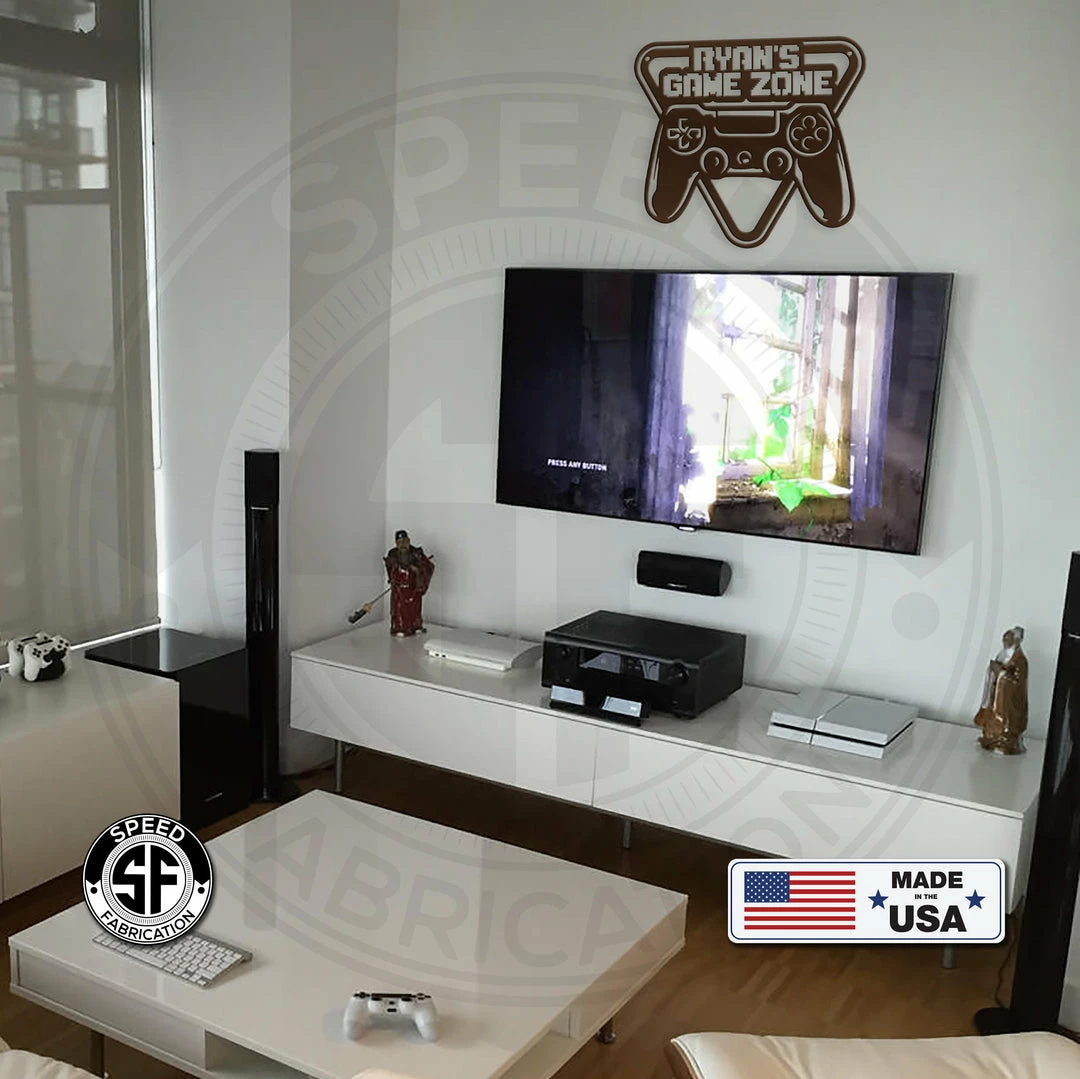 Speed Fabrication Personalized Game Zone Metal Sign