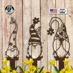 Speed Fabrication Outdoor Patio/Lawn Metal Signs Assorted Gnome Metal Yard Stakes