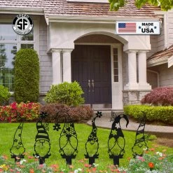 Speed Fabrication Outdoor Patio/Lawn Metal Signs Assorted Gnome Metal Yard Stakes