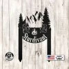 Speed Fabrication Custom Camping Sign - Family Name Campsite Sign Outdoor Patio/Lawn Metal Signs