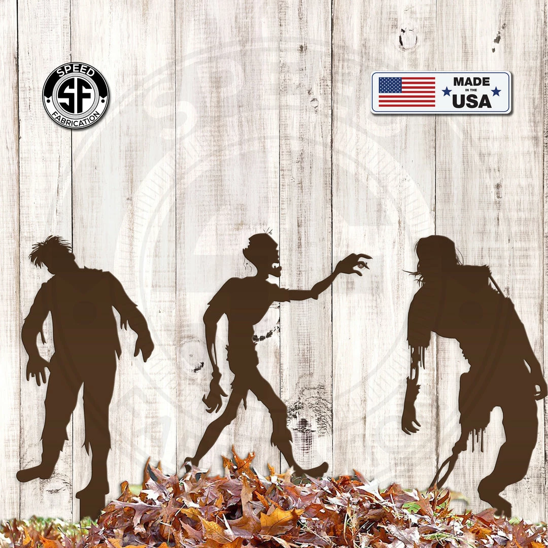 Speed Fabrication Assorted Halloween Zombie Metal Yard Stakes