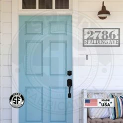Speed Fabrication Personalized Rectangle Home Address Metal Sign
