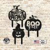 Speed Fabrication Assorted Halloween Pumpkin Metal Yard Stakes Halloween Metal Signs