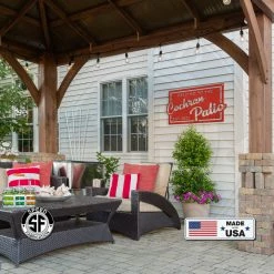 Speed Fabrication Rectangle Patio Sign With Established Date