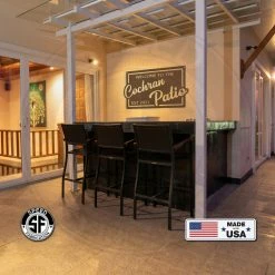 Speed Fabrication Rectangle Patio Sign With Established Date