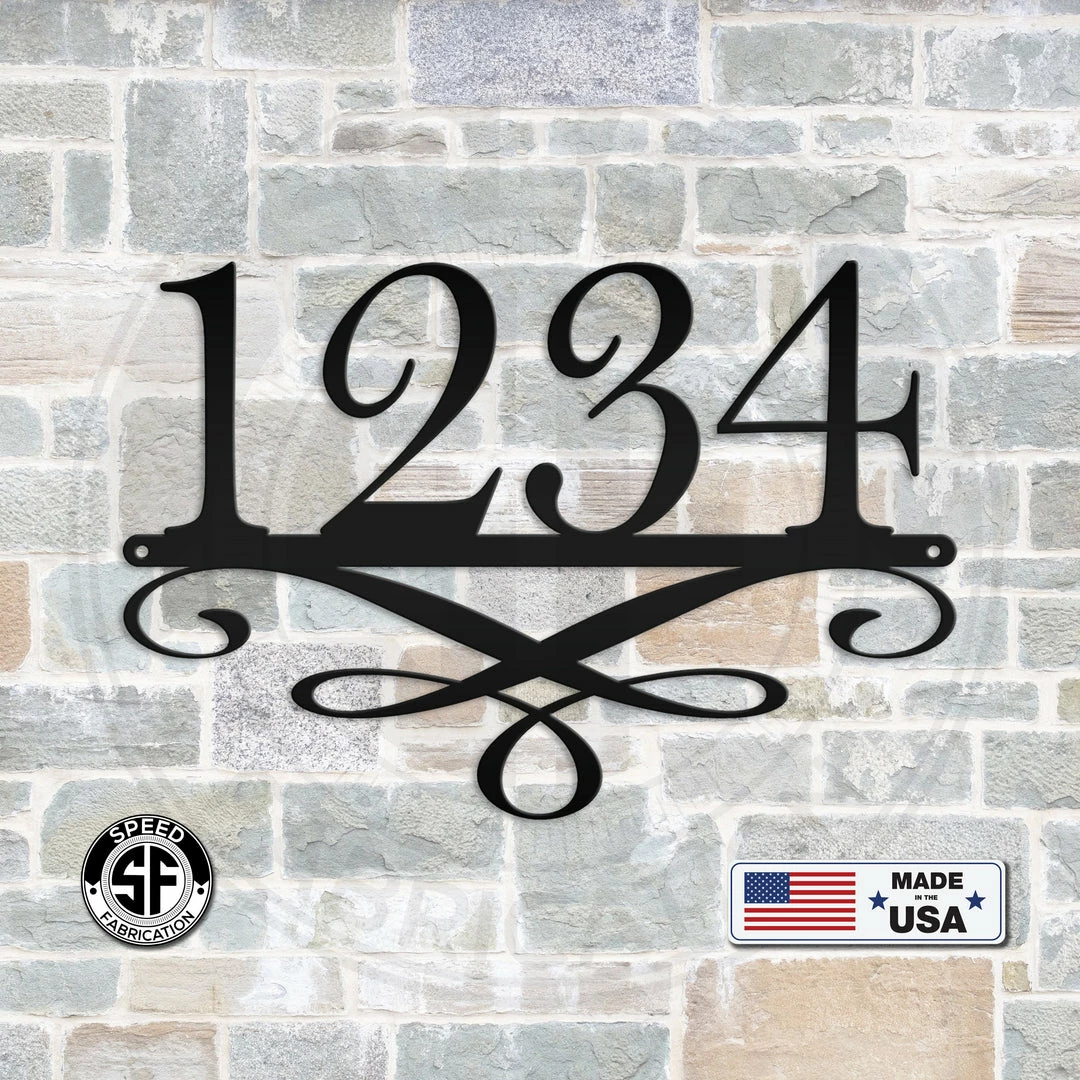 Speed Fabrication Address/House Number Metal Signs Custom Decorative Address Sign