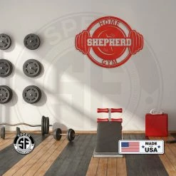Speed Fabrication Custom Barbell Home Gym Sign