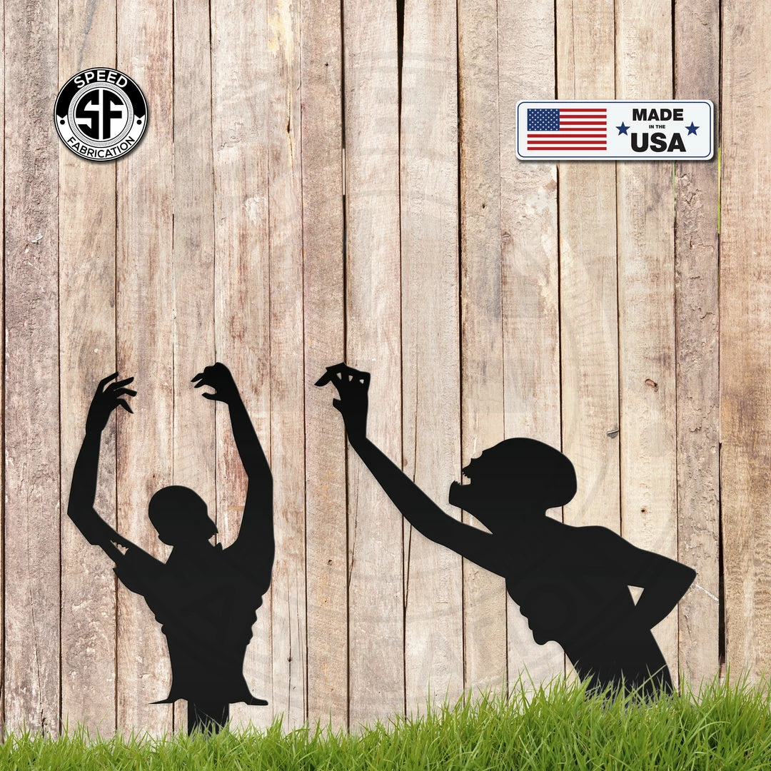 Speed Fabrication Assorted Halloween Zombie Metal Yard Stakes