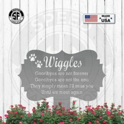 Speed Fabrication Personalized Pet Memorial Grave Marker Metal Yard Stake Sign Animal Metal Signs