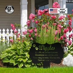 Speed Fabrication Personalized Pet Memorial Grave Marker Metal Yard Stake Sign Animal Metal Signs