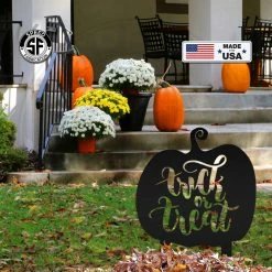 Speed Fabrication Assorted Halloween Pumpkin Metal Yard Stakes Halloween Metal Signs