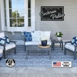 Speed Fabrication Rectangle Patio Sign With Established Date