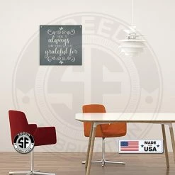 Speed Fabrication Fall/Autumn Metal Signs There Is Always Something To Be Grateful For - Wall Art