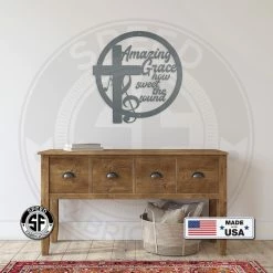 Speed Fabrication Religious Metal Signs Amazing Grace Music Metal Sign