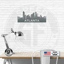 Speed Fabrication Atlanta Skyline Metal Sign - Home Decor - Indoor Outdoor City Skyline