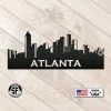 Speed Fabrication Atlanta Skyline Metal Sign - Home Decor - Indoor Outdoor City Skyline