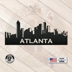 Speed Fabrication Atlanta Skyline Metal Sign - Home Decor - Indoor Outdoor City Skyline