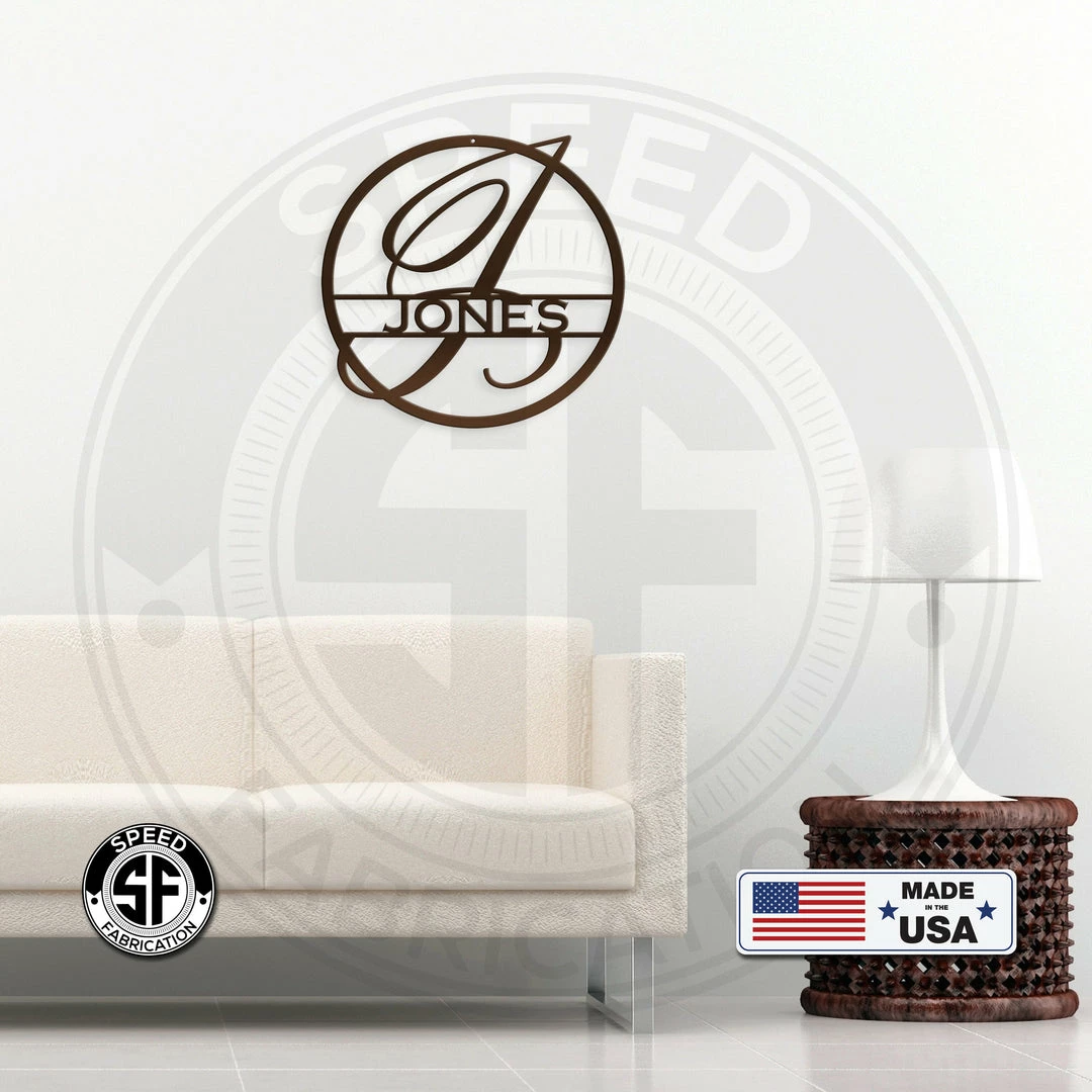 Speed Fabrication Monogram Metal Sign