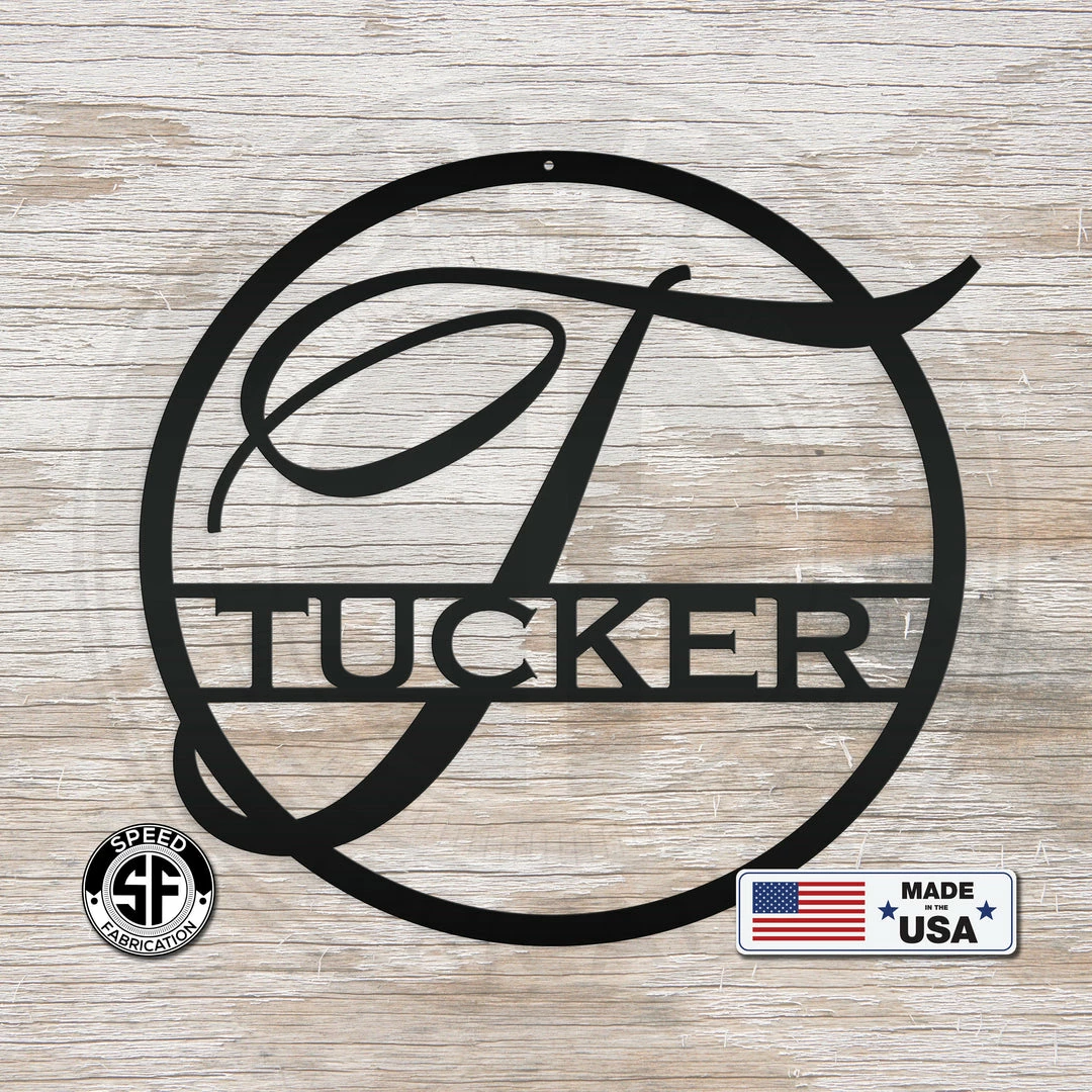 Speed Fabrication Monogram Metal Sign