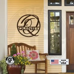 Speed Fabrication Metal Personalized Monogram With Established Date Sign- Wedding Gift