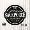 Speed Fabrication Round Backporch Sign With Family Name And Established Date